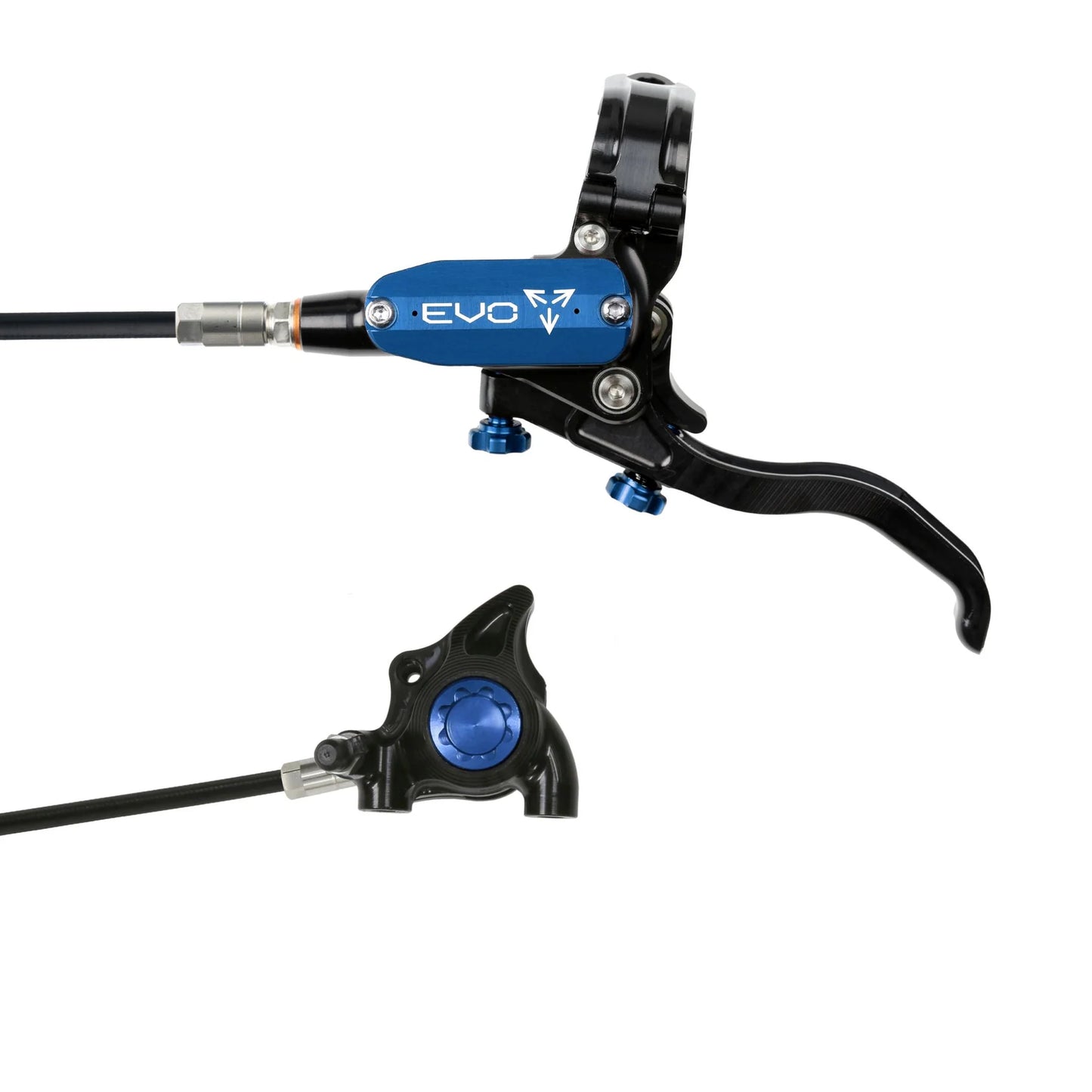 HOPE TECH 4 EVO X2 FLAT MOUNT BRAKES BRAIDERD HOSE