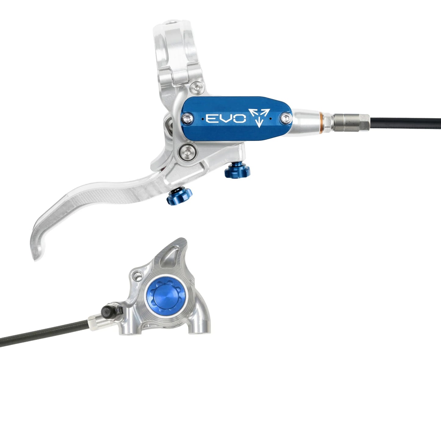 HOPE TECH 4 EVO X2 FLAT MOUNT BRAKES BRAIDERD HOSE