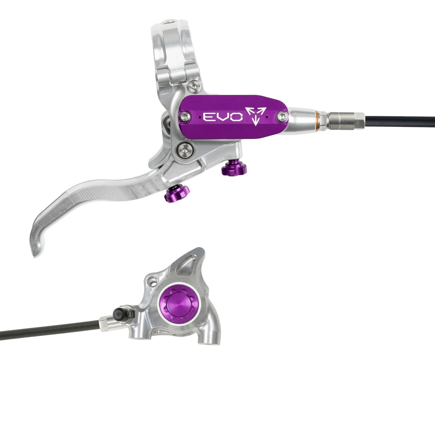 HOPE TECH 4 EVO X2 FLAT MOUNT BRAKES BRAIDERD HOSE