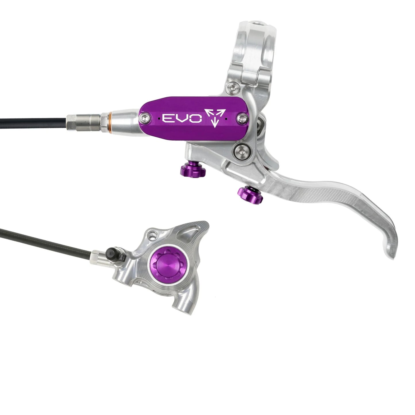 HOPE TECH 4 EVO X2 FLAT MOUNT BRAKES BRAIDERD HOSE