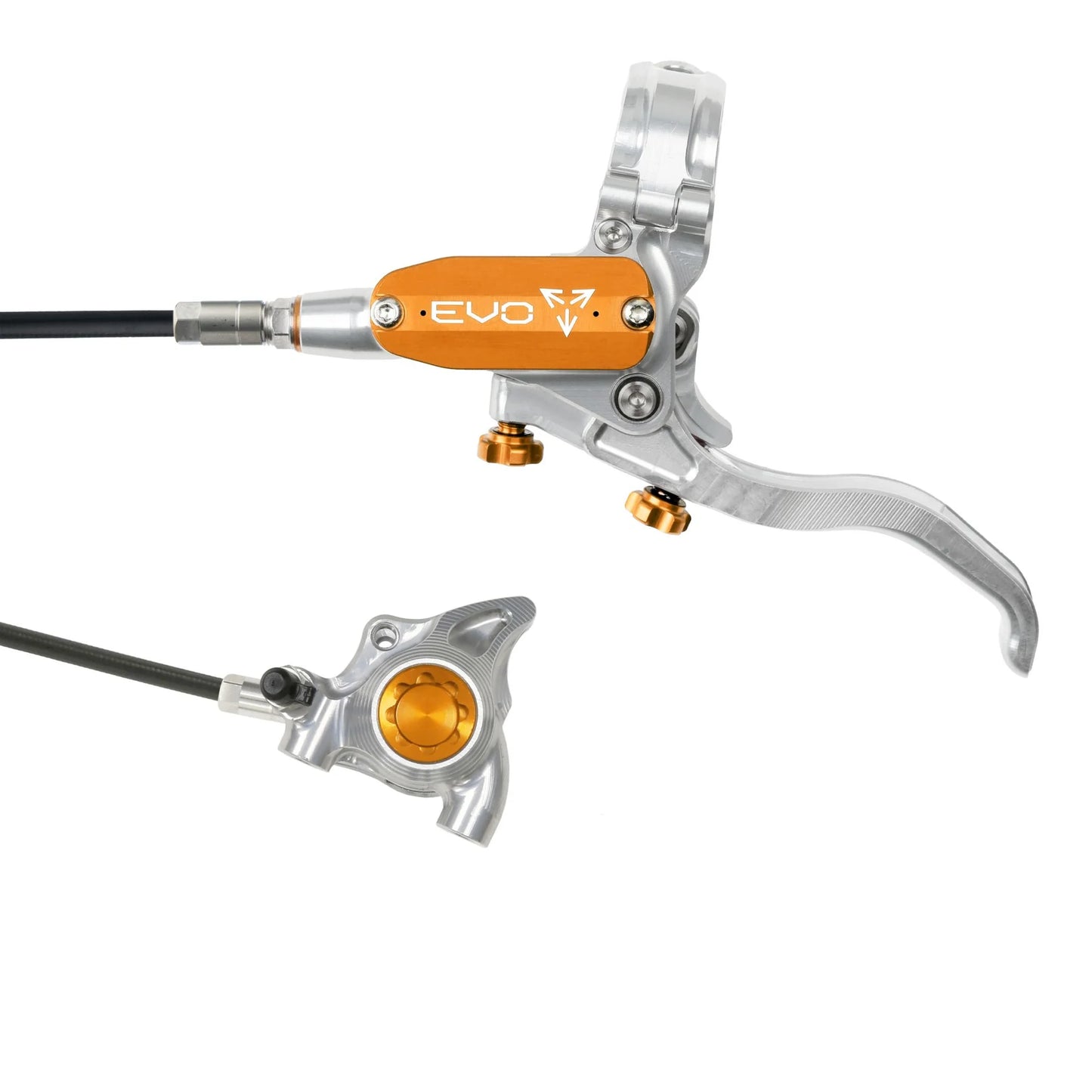 HOPE TECH 4 EVO X2 FLAT MOUNT BRAKES BRAIDERD HOSE