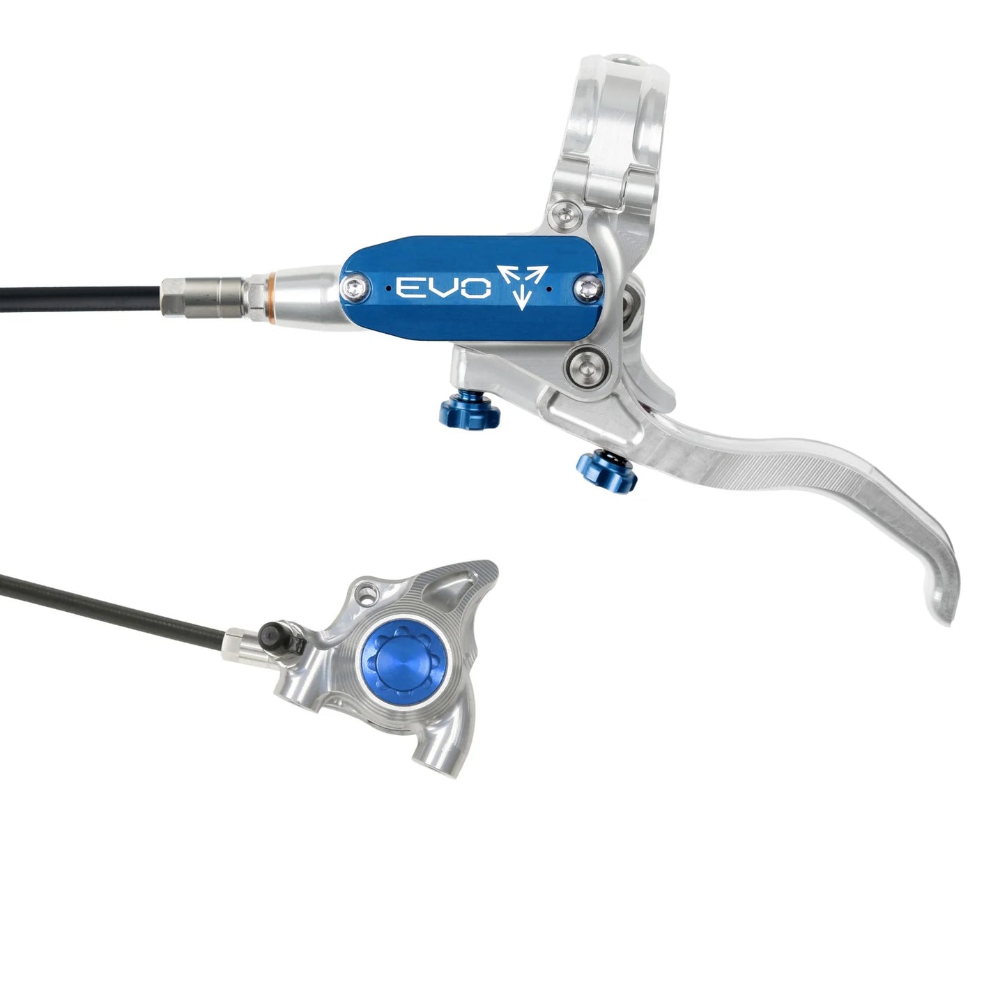 HOPE TECH 4 EVO X2 FLAT MOUNT BRAKES BRAIDERD HOSE