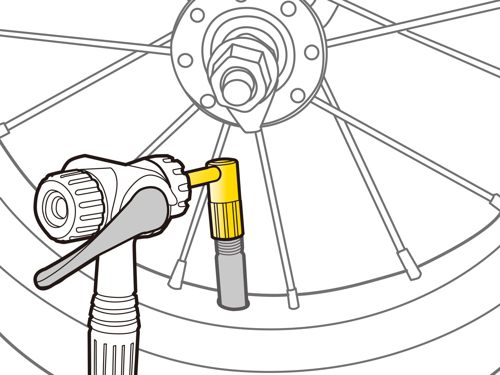 TOPEAK PRESSURE-RITE VALVE ADAPTER SCHRADER