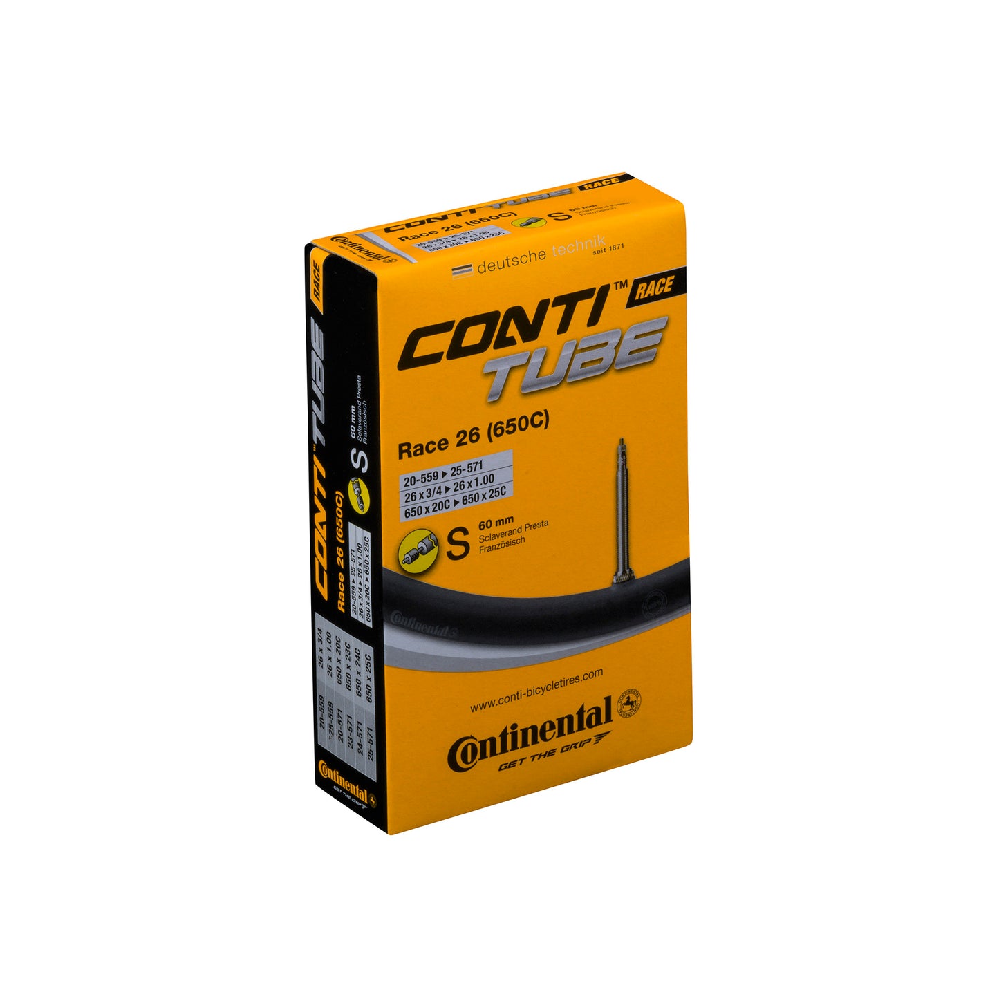 CONTINENTAL RACE 28 S60 PRESTA TUBE 700x20-25c