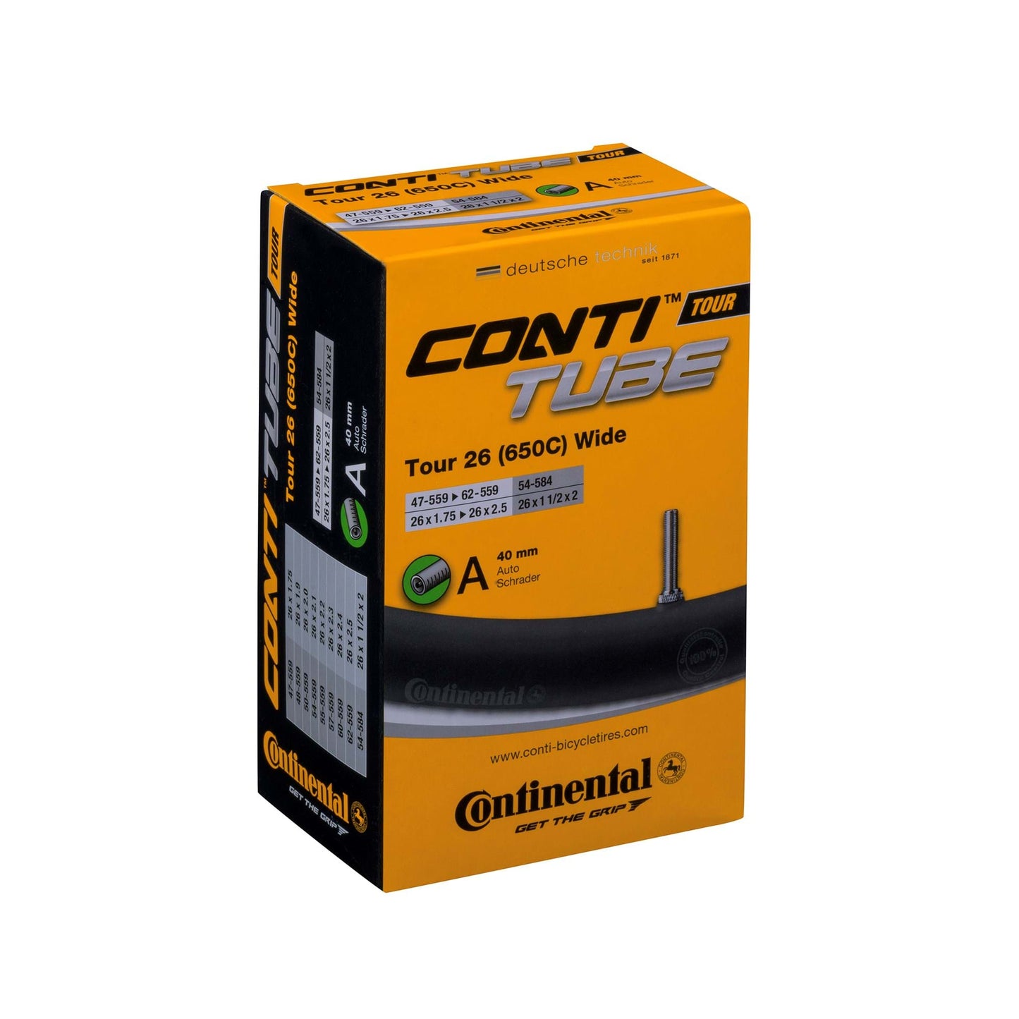 CONTINENTAL TOUR 28 SLIM 700x28-37c 42mm SCHRADER VALUE INNER TUBE