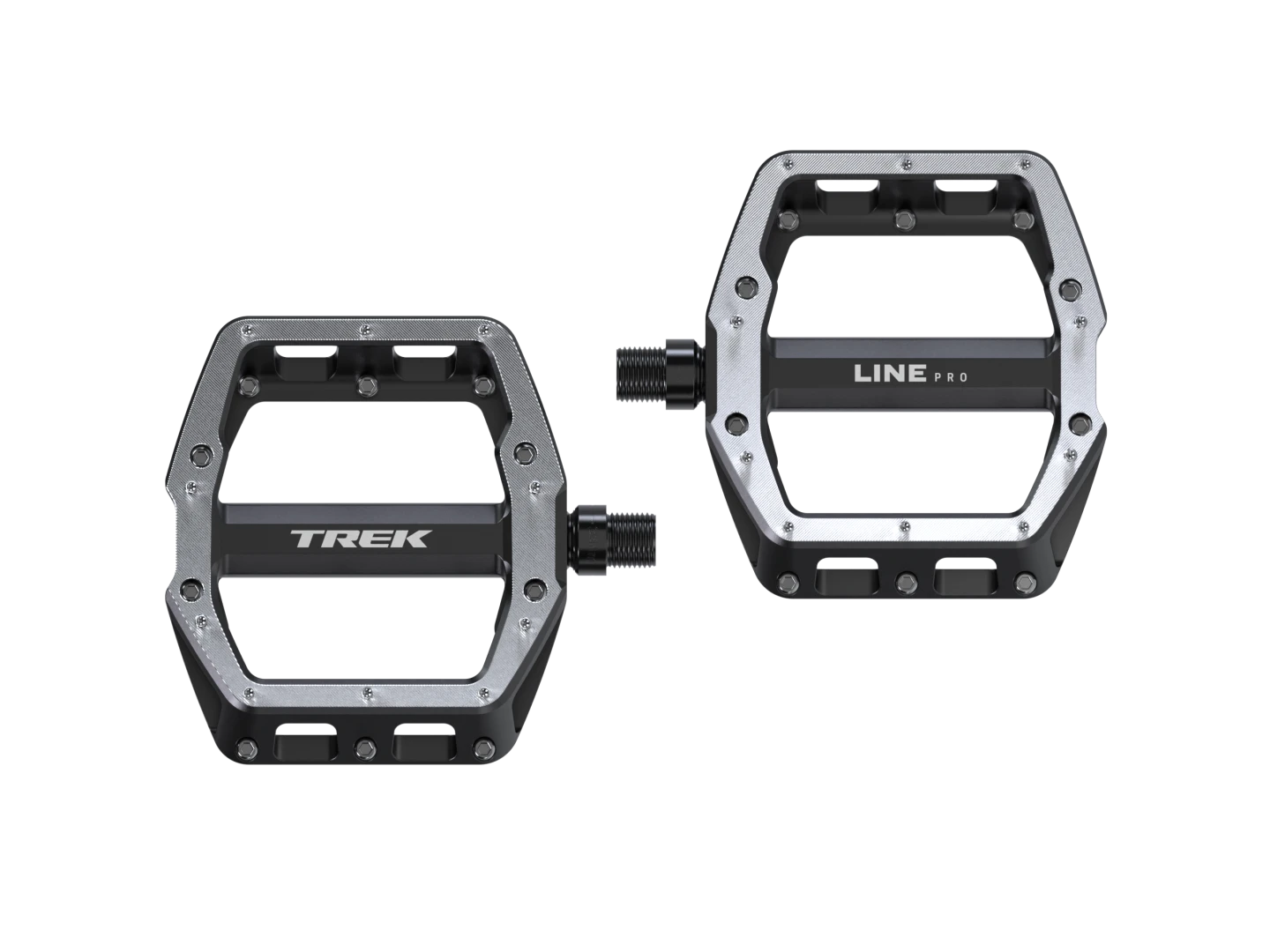 TREK LINE PRO FLAT PEDAL SET - TREK BLACK