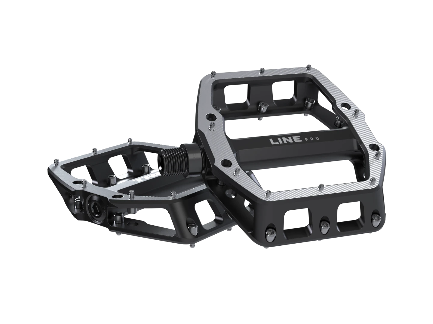 TREK LINE PRO FLAT PEDAL SET - TREK BLACK