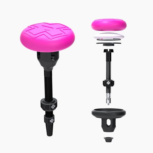 MUC-OFF STEALTH TUBELESS TAG HOLDER & 44MM VALVE KIT