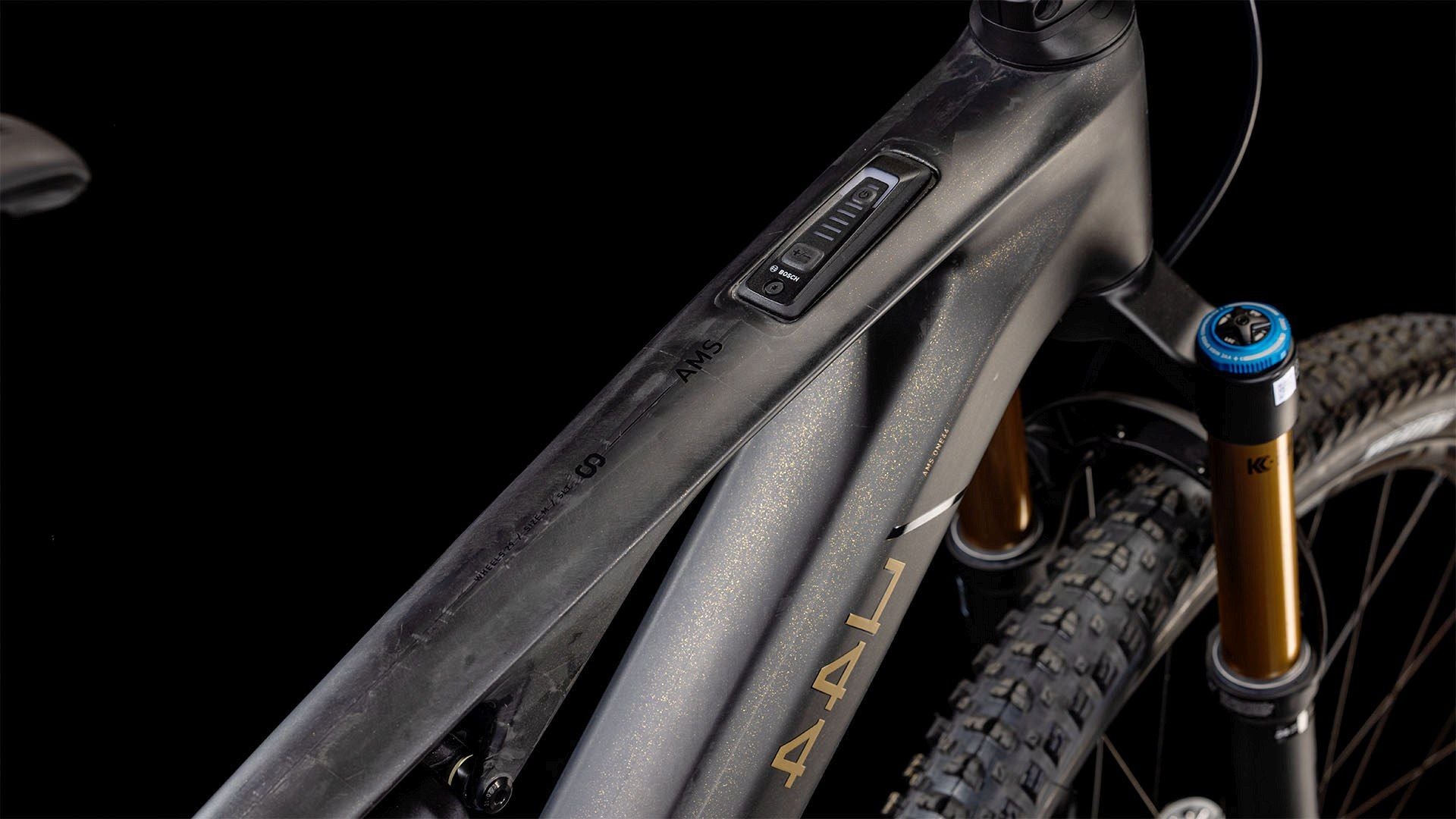 CUBE AMS HYBRID ONE44 C:68X SLT 400X E-MTB BIKE 2024 CARBON 'N' GOLDDUST