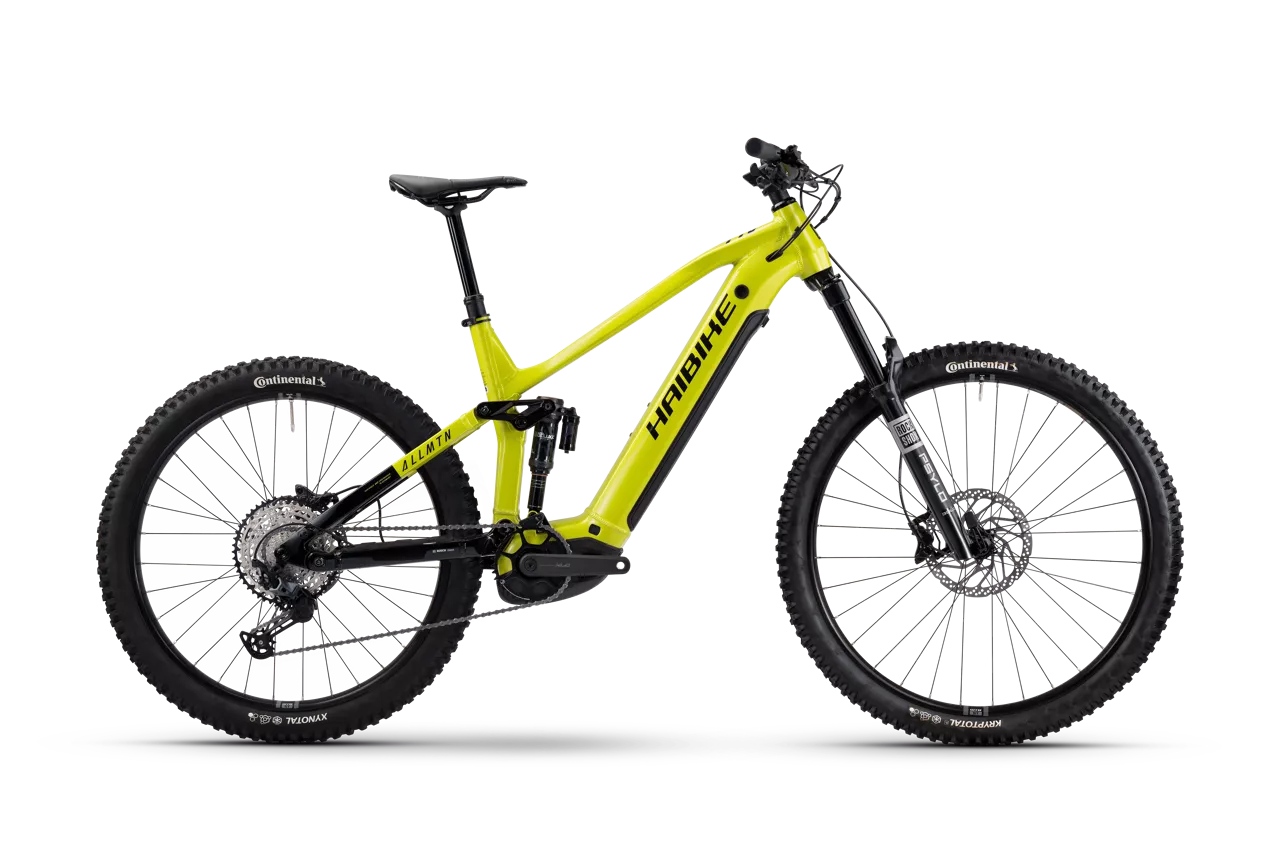HAIBIKE ALLMTN 6 FULL SUSPENSION eMTB BIKE 2025 GLOSSY NEBULAR LIME/BLACK
