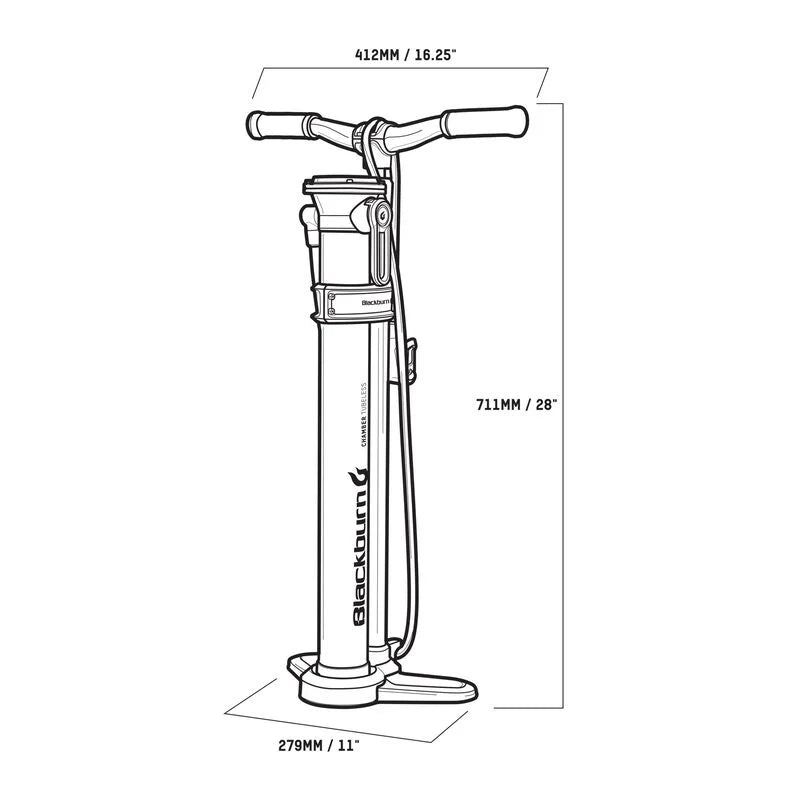 BLACKBURN CHAMBER TUBELESS FLOOR PUMP