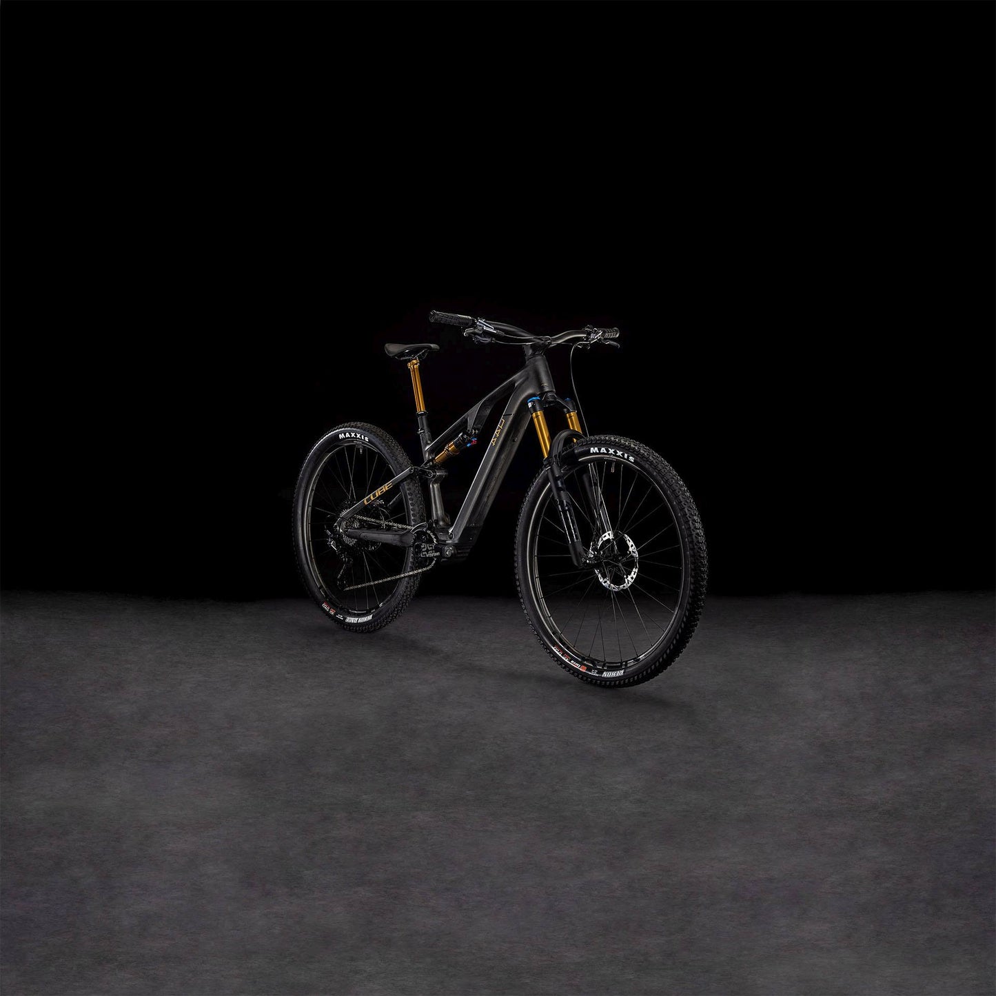 CUBE AMS HYBRID ONE44 C:68X SLT 400X E-MTB BIKE 2024 CARBON 'N' GOLDDUST