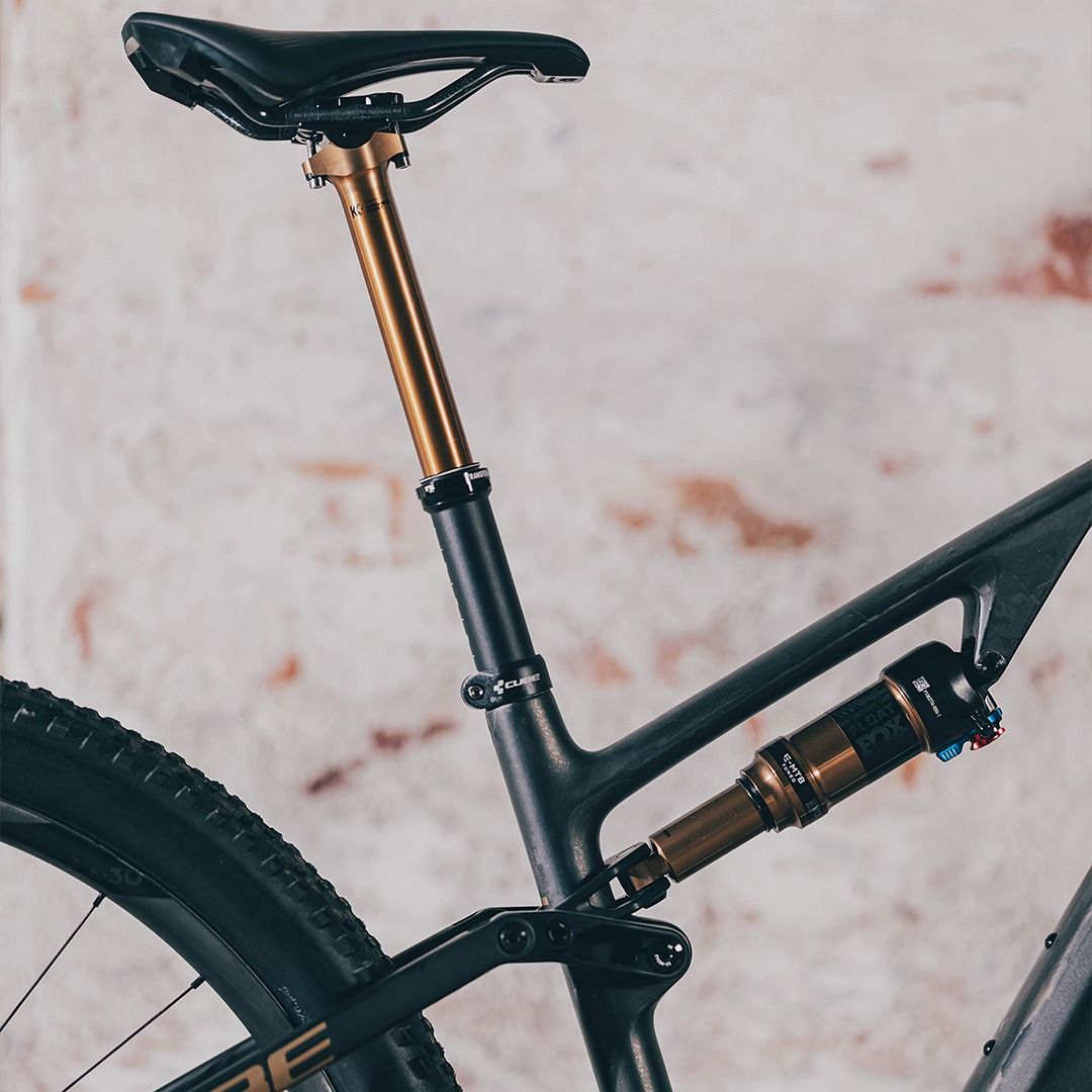 CUBE AMS HYBRID ONE44 C:68X SLT 400X E-MTB BIKE 2024 CARBON 'N' GOLDDUST