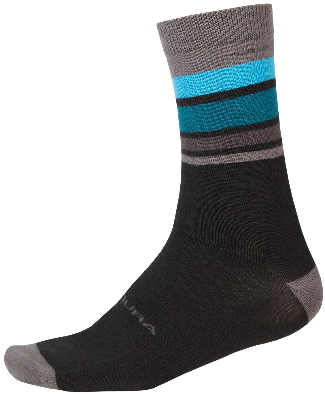 ENDURA BAABAA MERINO STRIPE SOCK - BLACK