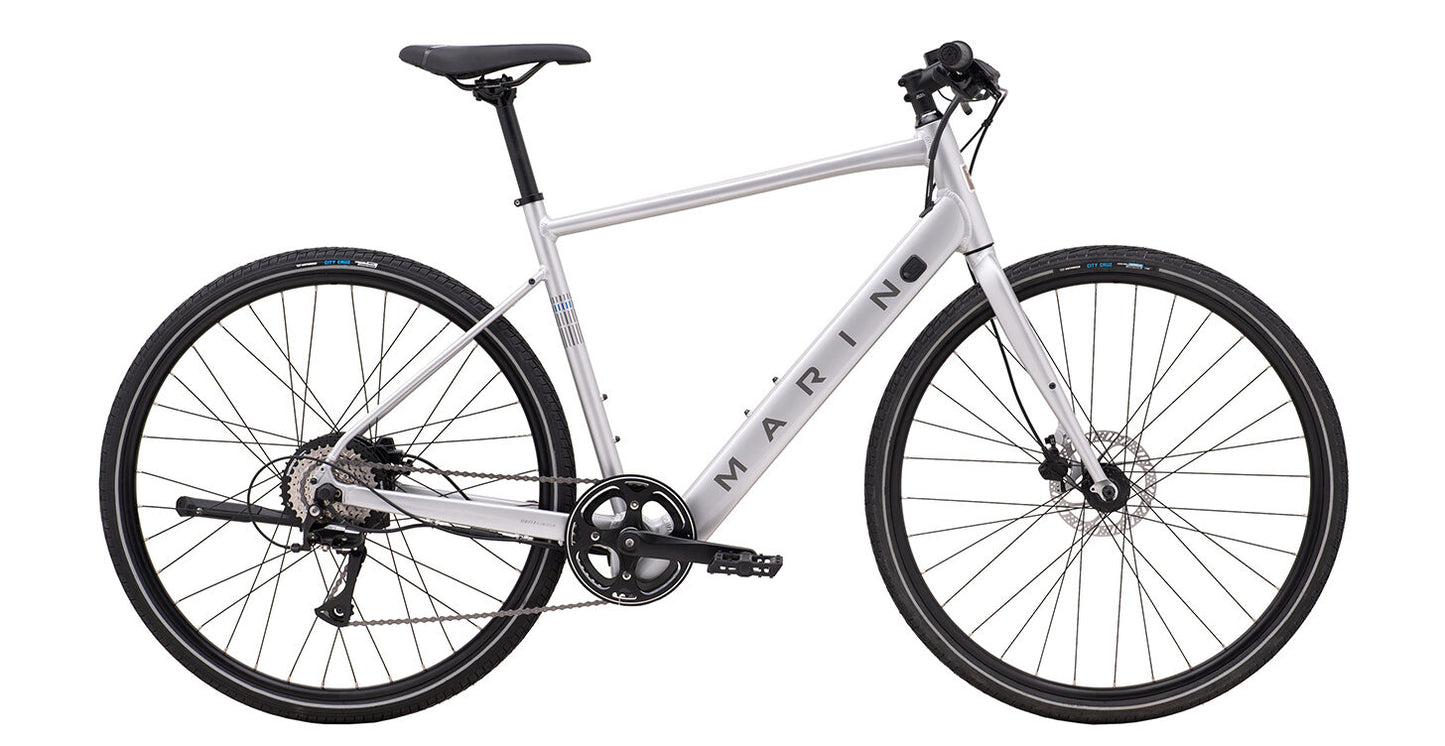 MARIN FAIRFAX E ELECTRIC HYBRID BIKE 2025 GLOSS SILVER