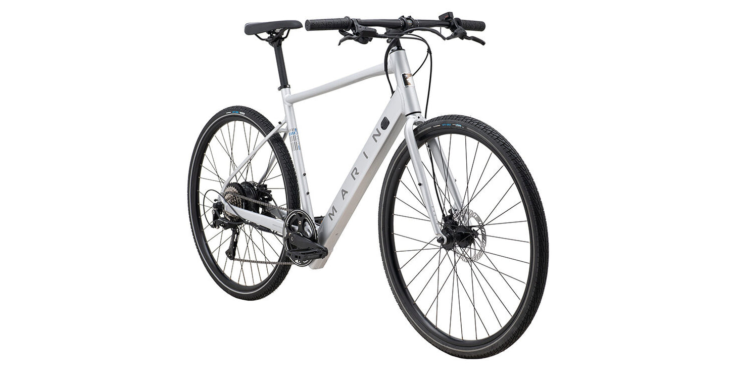 MARIN FAIRFAX E ELECTRIC HYBRID BIKE 2025 GLOSS SILVER