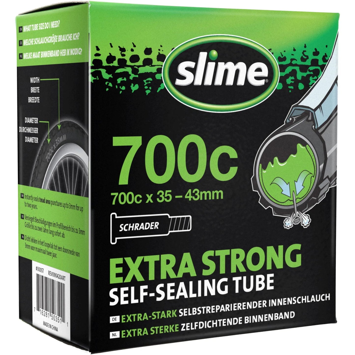 SLIME SMART TUBE 700c x 35-43mm SCHRADER VALVE