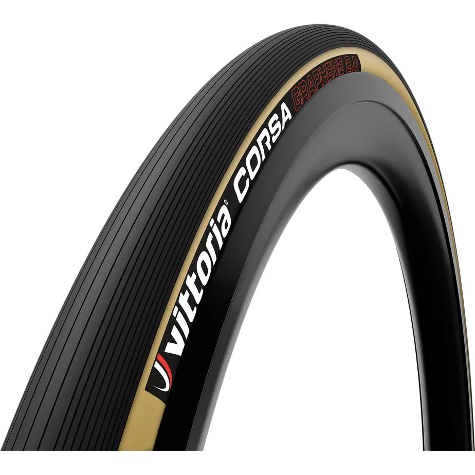 VITTORIA CORSA 28" TUBULAR ROAD BIKE TYRE - BLACK/TAN