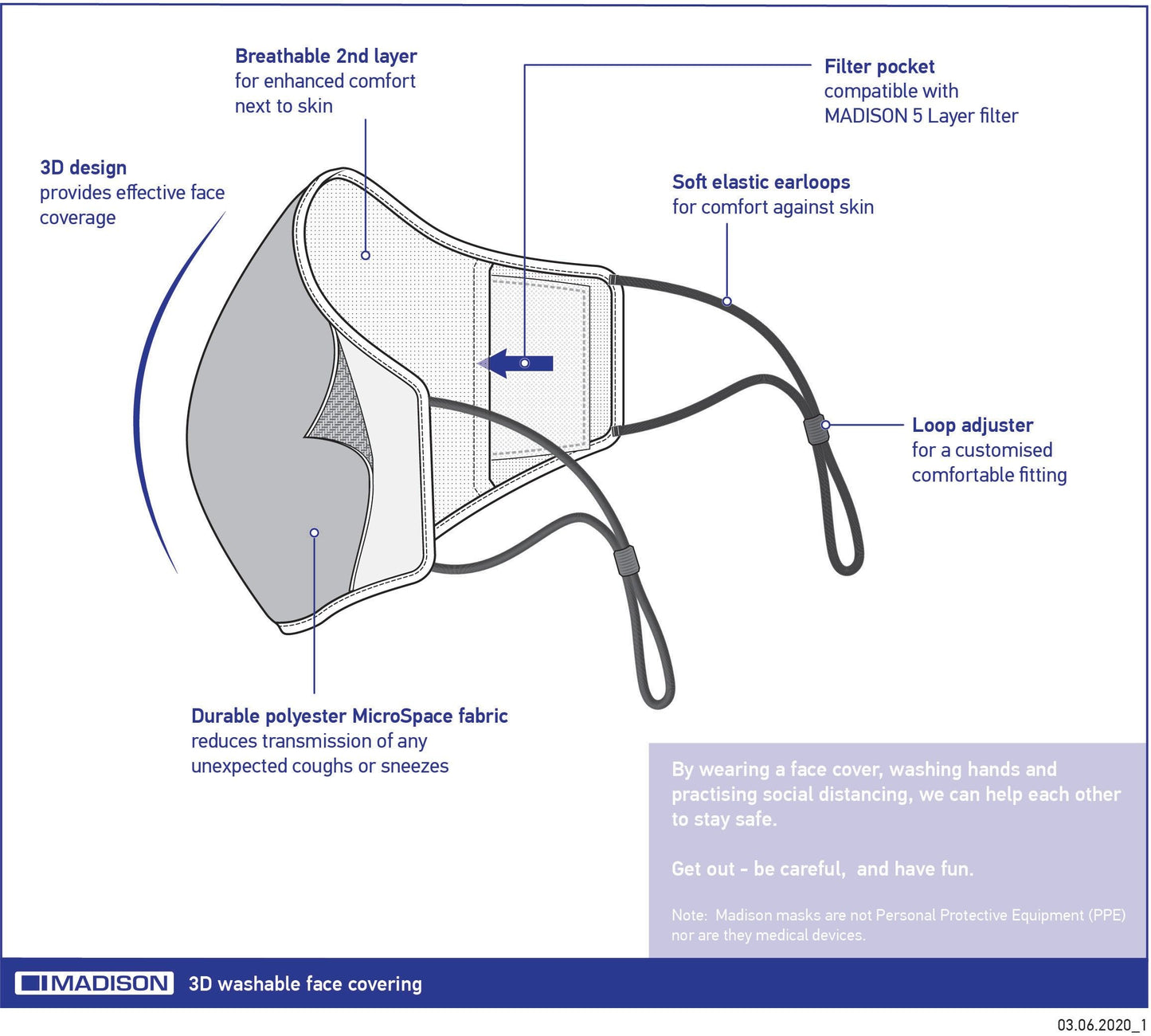 MADISON ELEMENT REUSABLE FACE COVERING