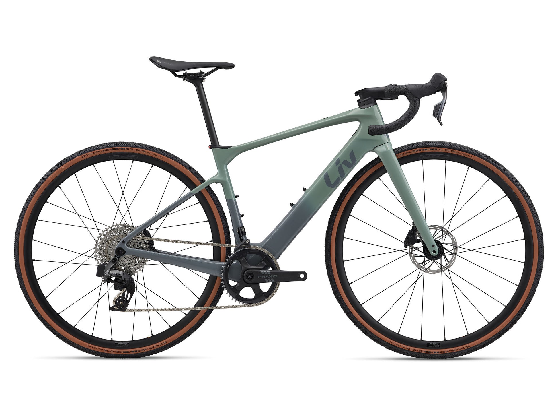 GIANT LIV AVAIL ADVANCED E+ ELITE AR eROAD BIKE 2026 EUCALYPTUS/OCEAN STORM