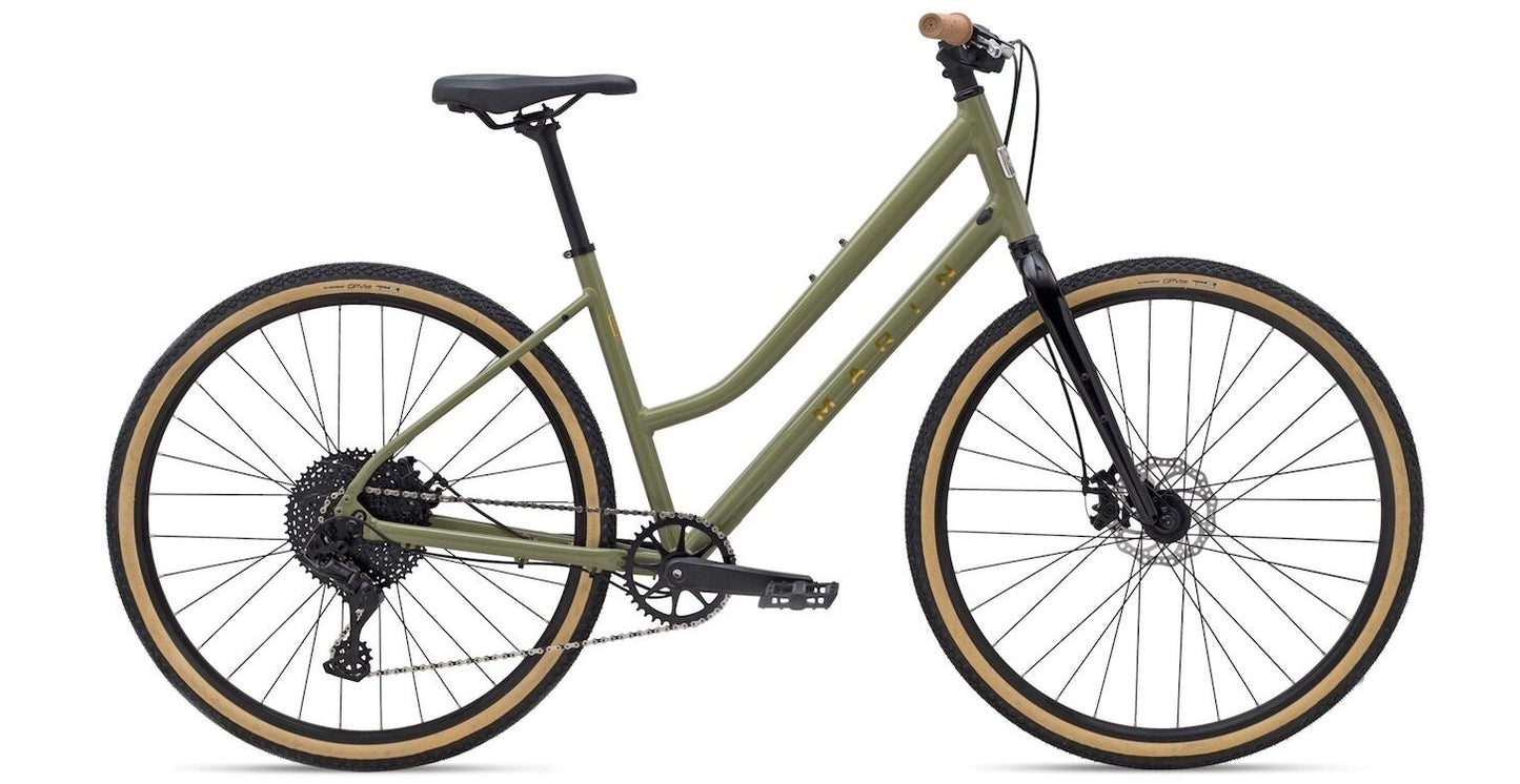 MARIN KENTFIELD 2 ST HYBRID BIKE 2025 GLOSS OLIVE GREEN/BRONZE