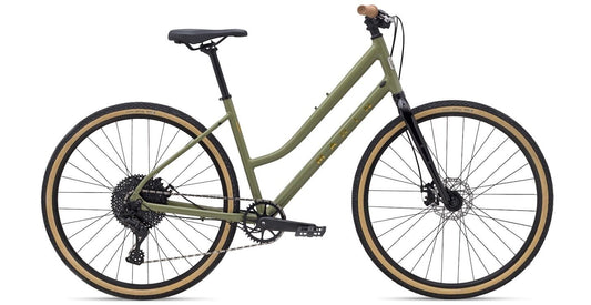 MARIN KENTFIELD 2 ST HYBRID BIKE 2025 GLOSS OLIVE GREEN/BRONZE