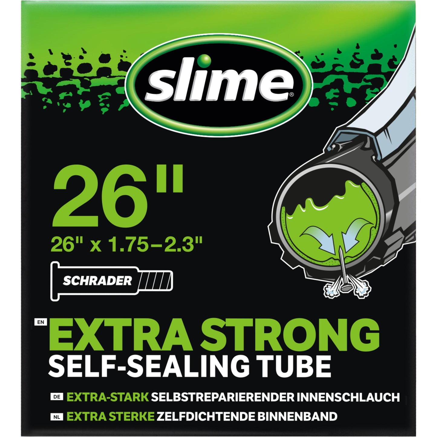 SLIME SELF-SEALING BICYCLE INNER TUBE (26" x 1.75-2.125" Schrader)