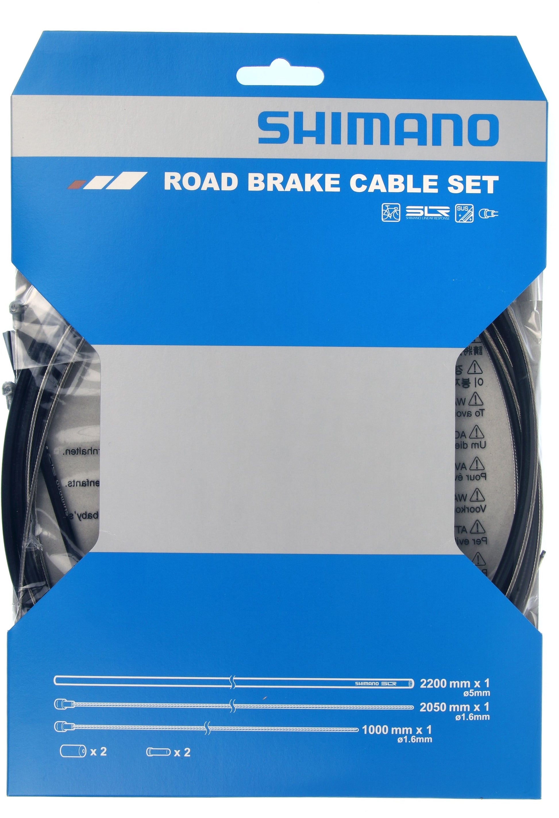 SHIMANO ROAD STAINLESS STEEL BRAKE CABLE SET FRONT/REAR