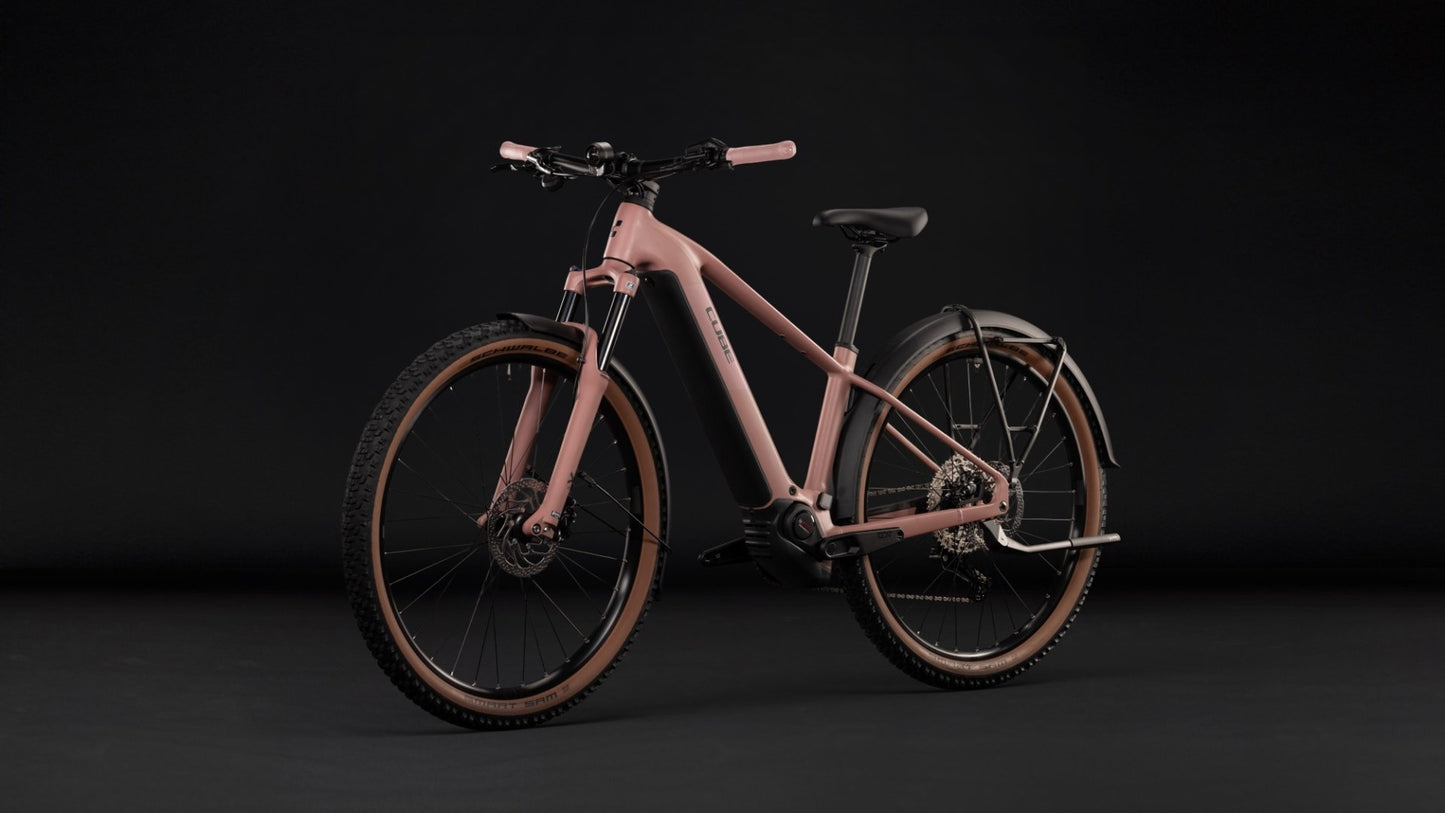 CUBE REACTION HYBRID PERFORMANCE 720 FE HARDTAIL eMTB BIKE 2027 RUBY 'N' BLACK