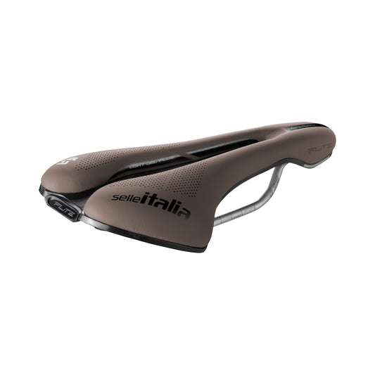 SELLE ITALIA FLITE BOOST GRAVEL TI 316 SUPERFLOW SADDLE MUD BROWN