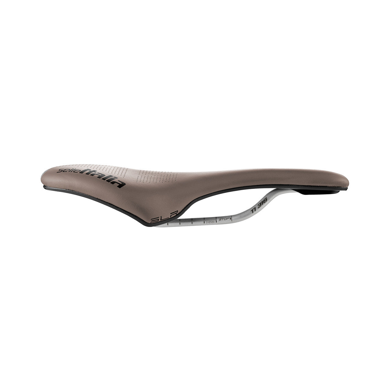 SELLE ITALIA SLR BOOST GRAVEL TI 316 SUPERFLOW SADDLE MUD BROWN