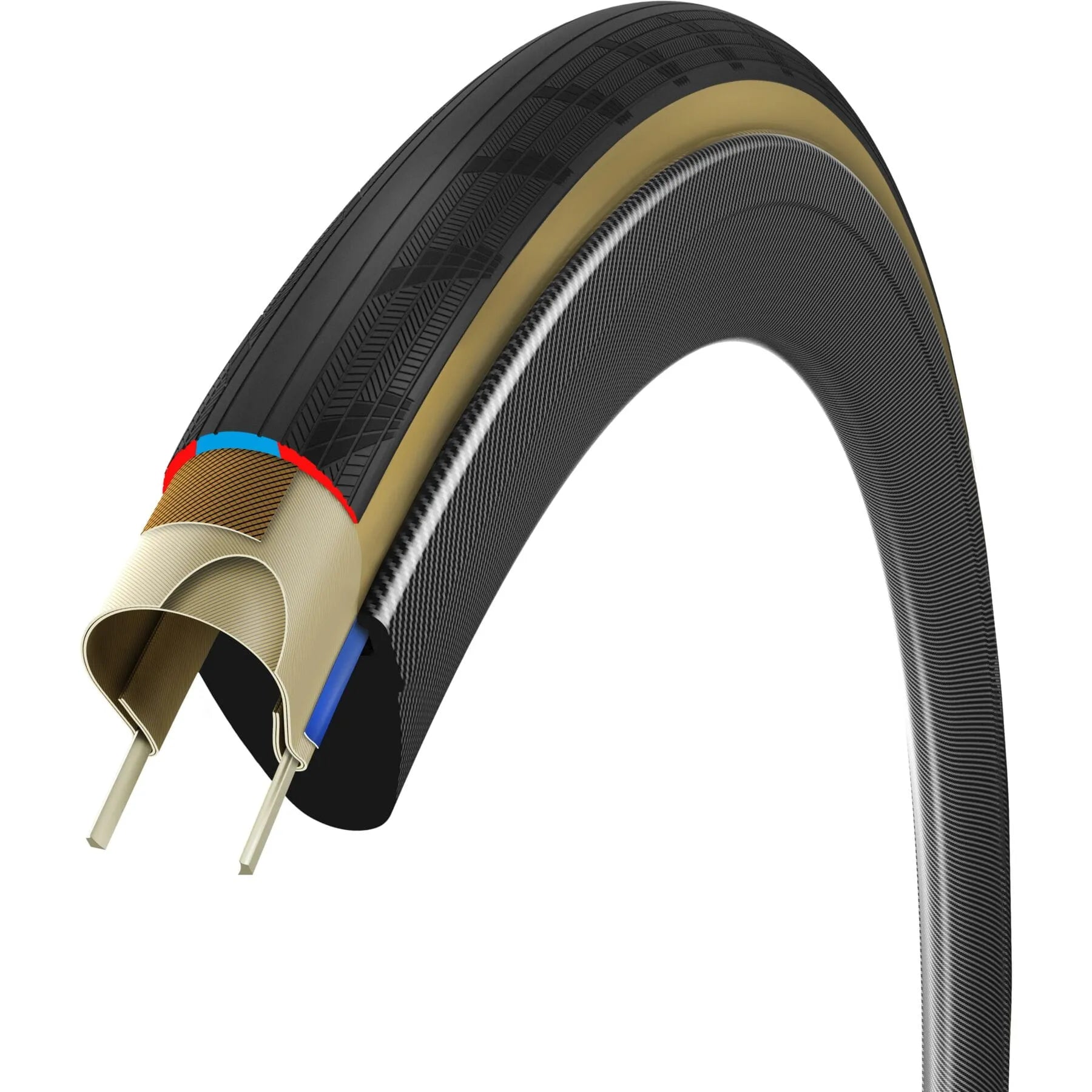 VITTORIA CORSA PRO 28" TUBULAR ROAD BIKE TYRE BLACK/TAN