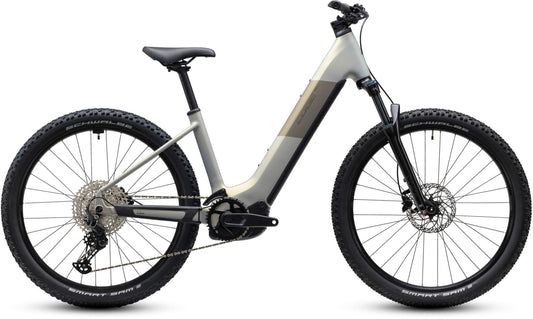 CUBE REACTION HYBRID ONE 720 HARDTAIL eMTB BIKE 2027 PEARLSILVER 'N' CHROME (EASY ENTRY)