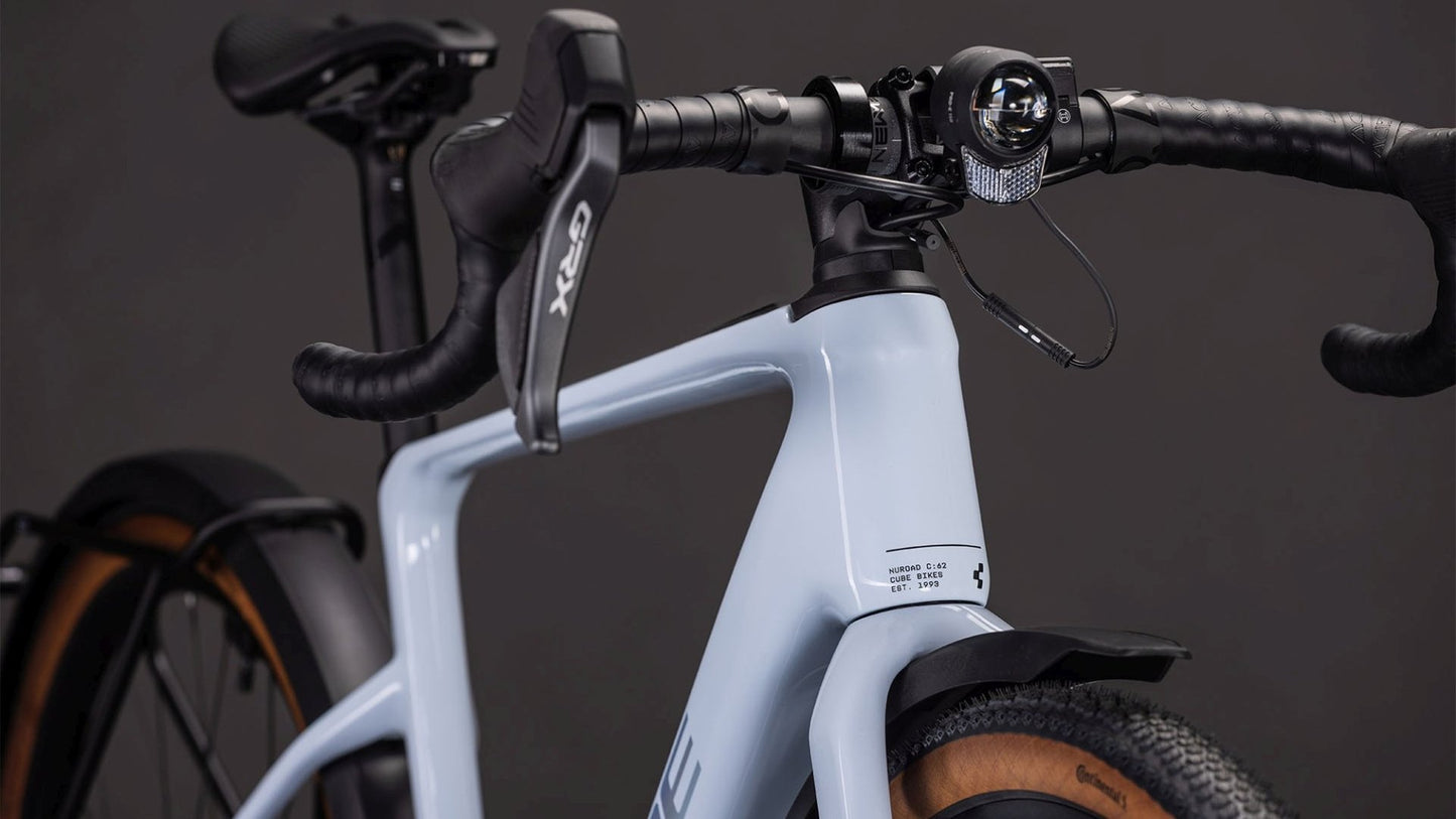 CUBE NUROAD HYBRID C:62 SLX 400X FE eGRAVEL BIKE 2026 ICEBLUE' N 'PRISM