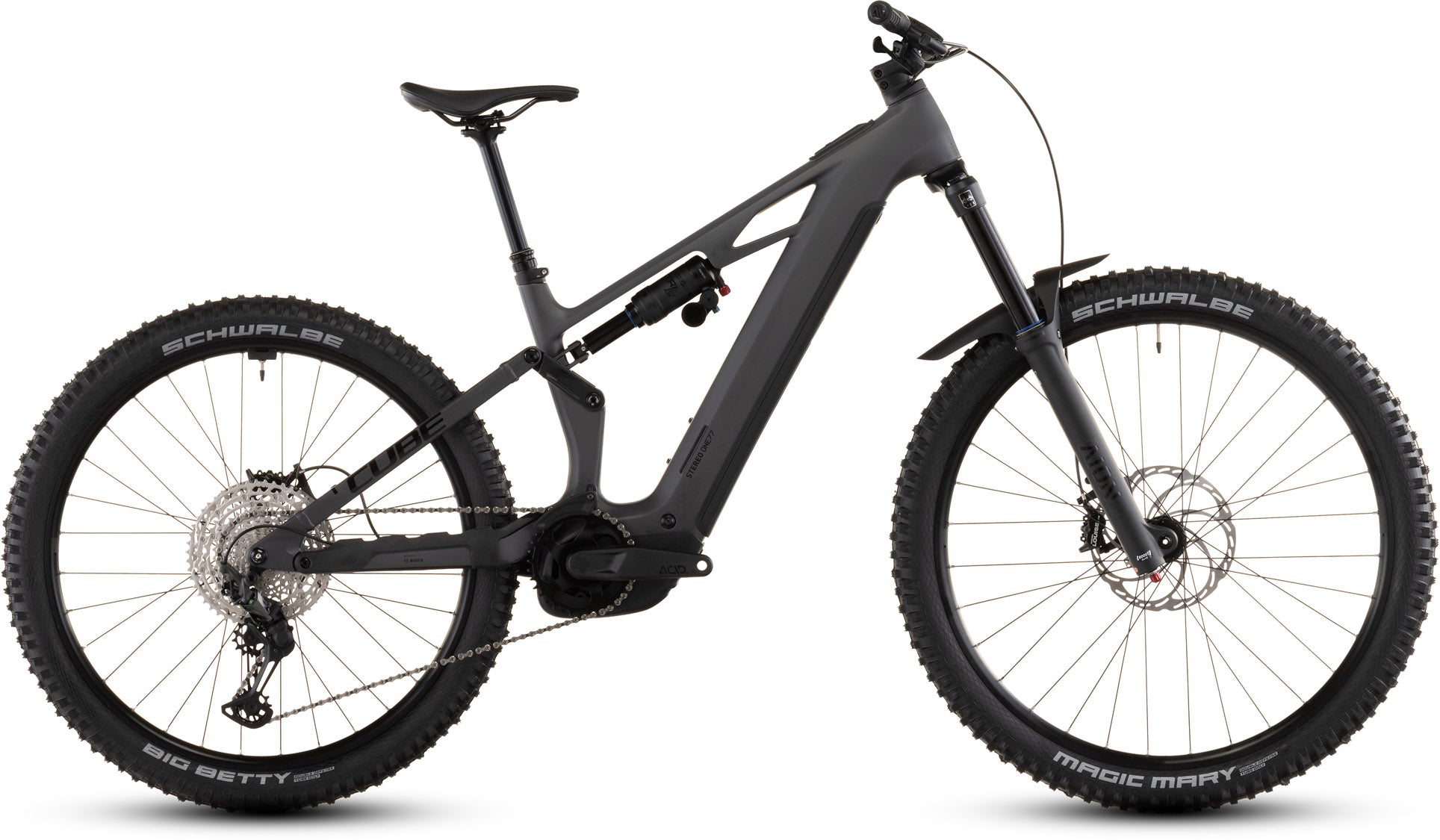 CUBE STEREO HYBRID ONE77 RACE 800 eMTB BIKE 2026 IRONGREY' N 'BLACK
