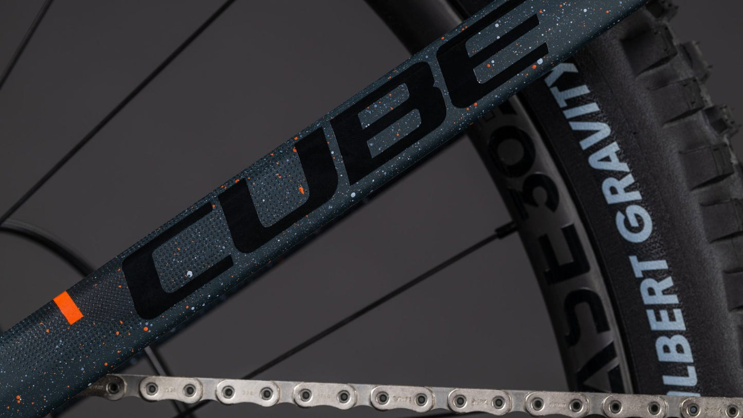 CUBE STEREO HYBRID ONE77 HPC SLT 800 eMTB BIKE 2026 GALAXY' N 'ORANGE