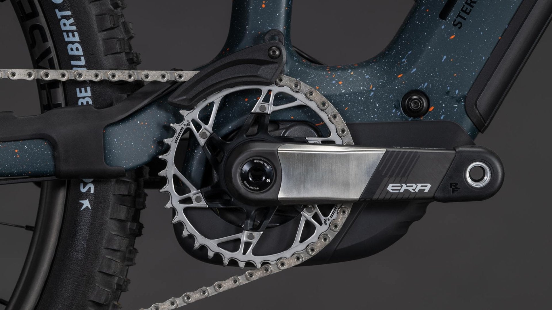 CUBE STEREO HYBRID ONE77 HPC SLT 800 eMTB BIKE 2026 GALAXY' N 'ORANGE