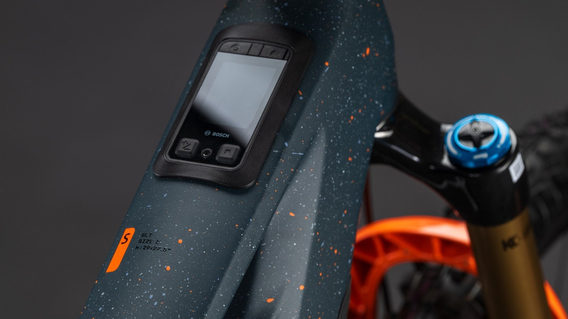 CUBE STEREO HYBRID ONE77 HPC SLT 800 eMTB BIKE 2026 GALAXY' N 'ORANGE