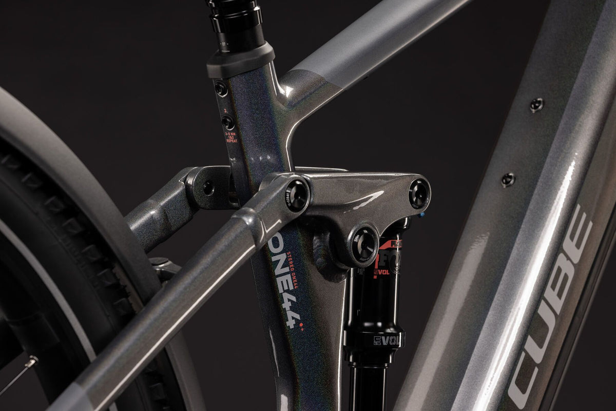 CUBE STEREO HYBRID ONE44 SLX 800 FE eMTB BIKE 2027 PRISMASILVER 'N' GREY