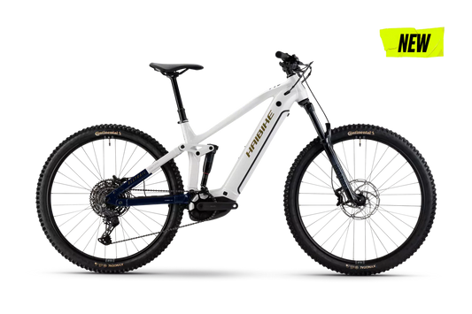 HAIBIKE ALLTRAIL 8 FULL SUSPENSION eMTB BIKE 2025 GLOSS WHITE/BLUE/GOLD
