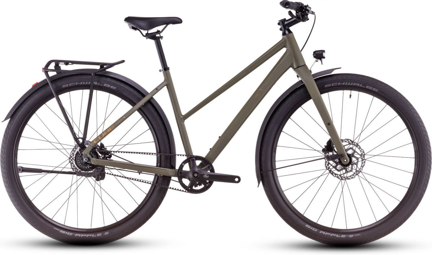 CUBE HYDE PRO FE LADY CITY BIKE 2025 DUSTYOLIVE' N 'GOLD