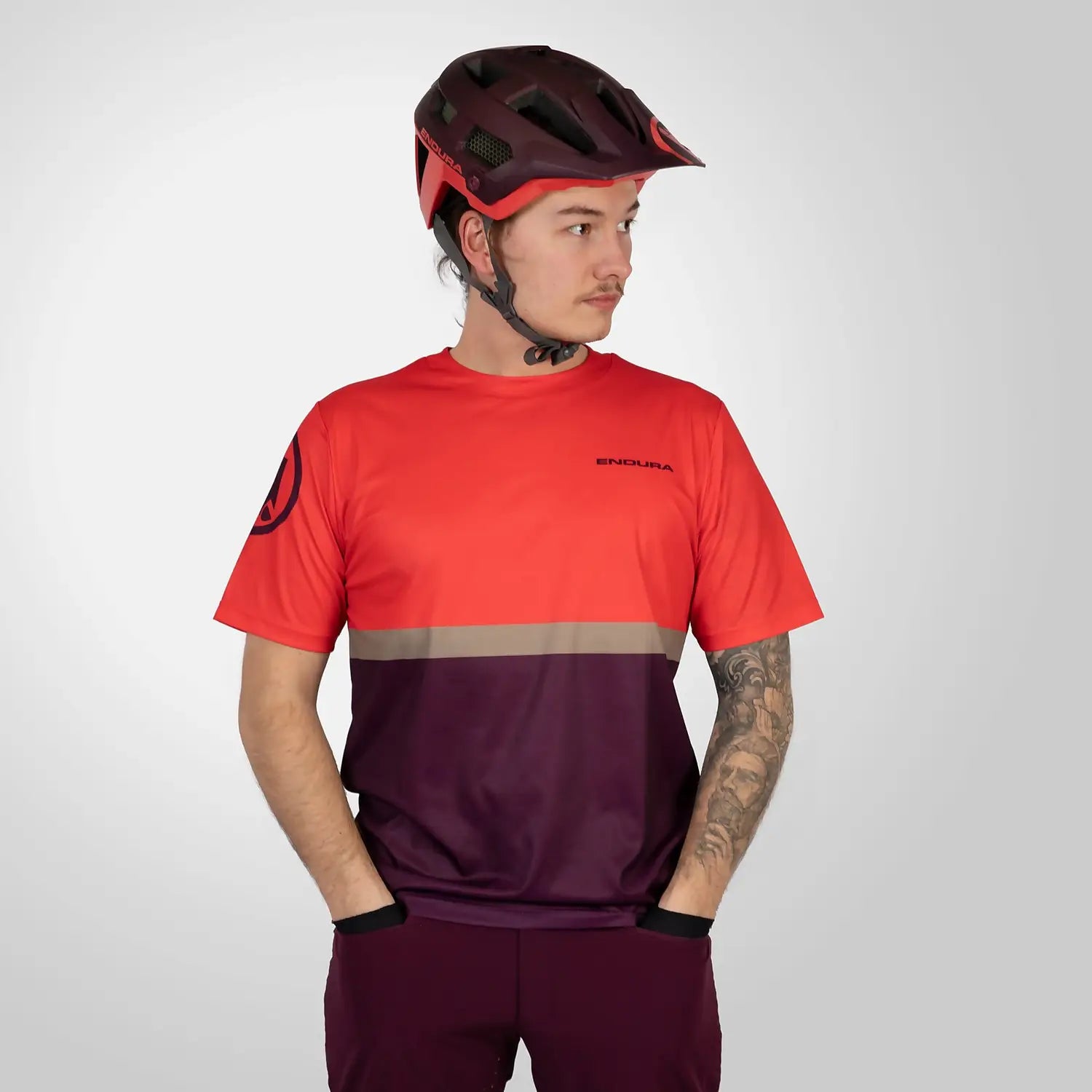 ENDURA SINGLETRACK CORE TEE II AUBERGINE