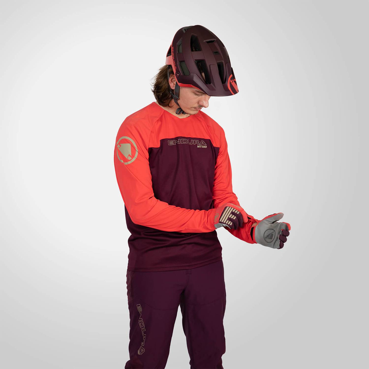 ENDURA MT500 BURNER L/S JERSEY AUBERGINE
