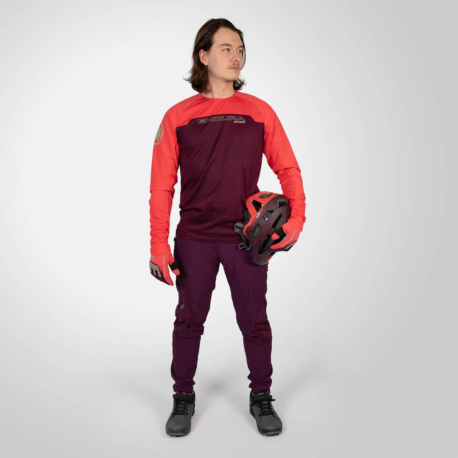 ENDURA MT500 BURNER L/S JERSEY AUBERGINE