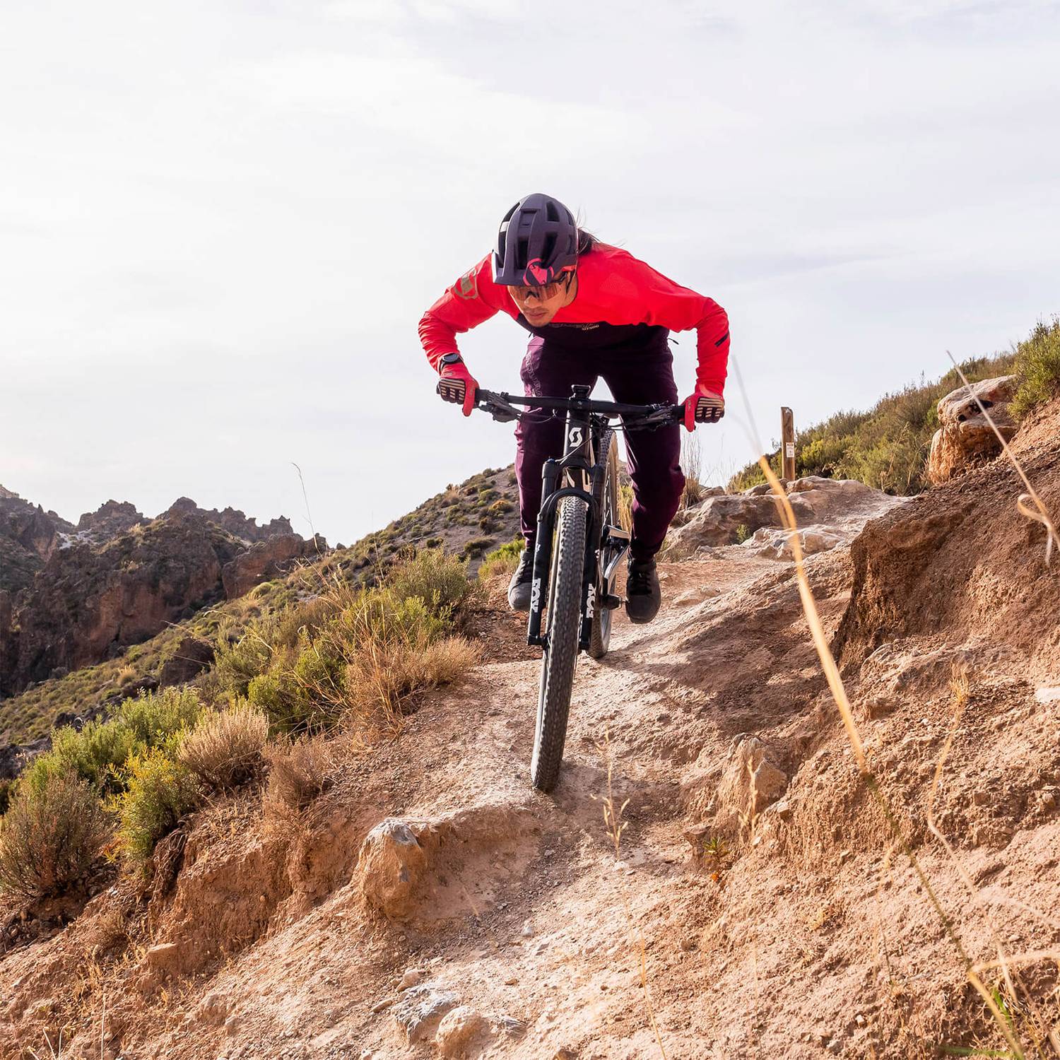 ENDURA MT500 BURNER L/S JERSEY AUBERGINE