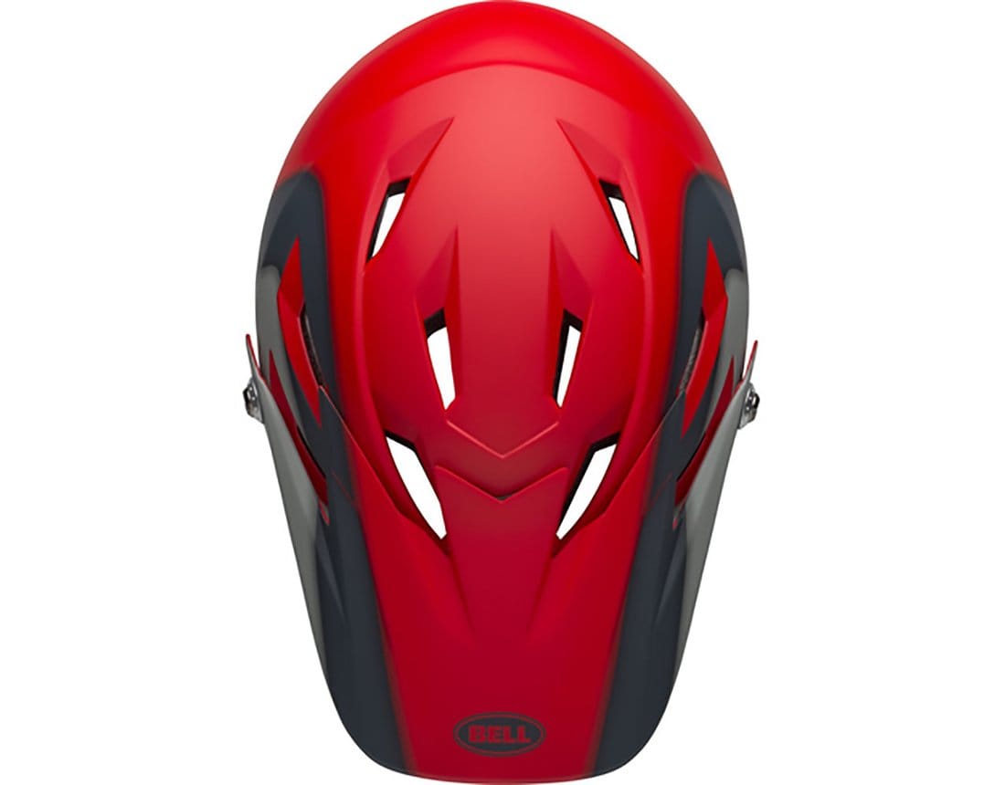 BELL SANCTION FULL FACE HELMET - MATTE CRIMSON/SLATE/GREY