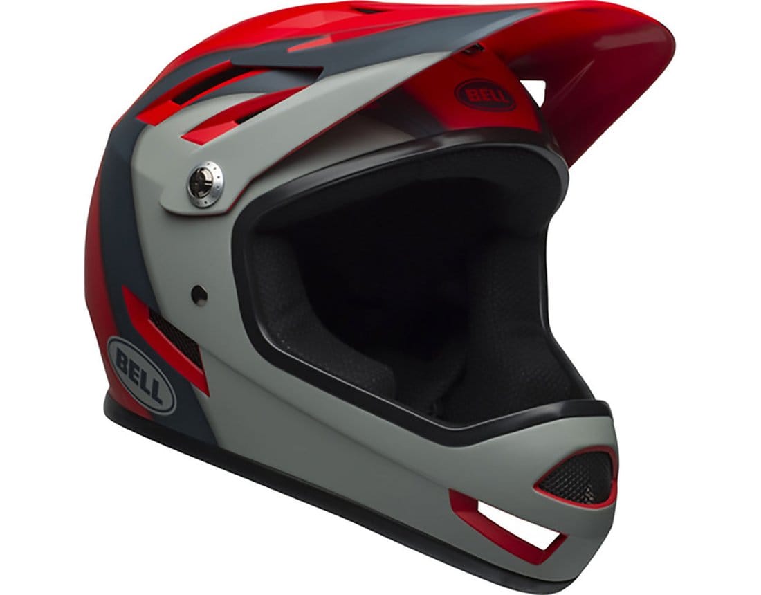 BELL SANCTION FULL FACE HELMET - MATTE CRIMSON/SLATE/GREY