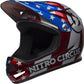 BELL SANCTION NITRO CIRCUS FULL FACE HELMET - GLOSS SILVER/BLUE/RED