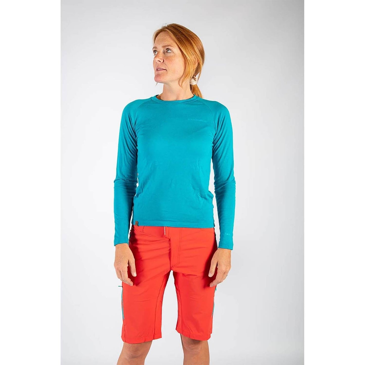 ENDURA WOMEN'S BAABAA BLEND L/S BASELAYER - PACIFIC BLUE