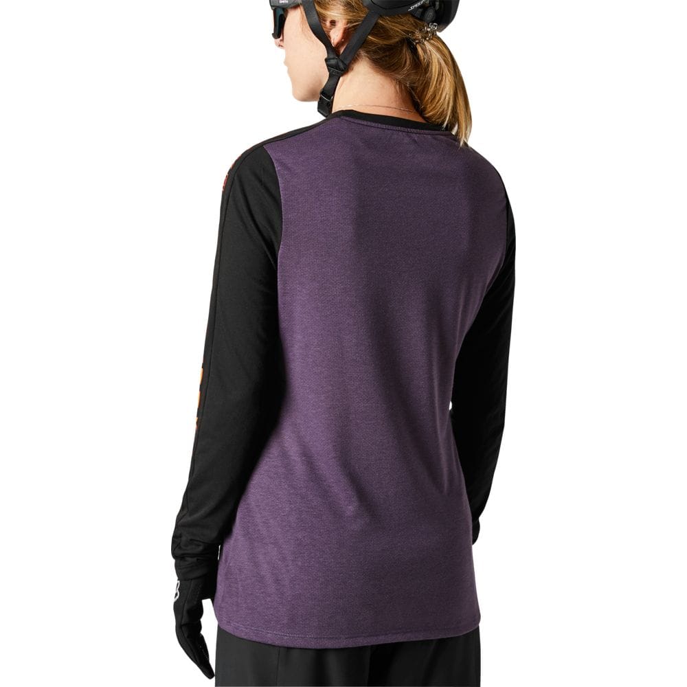 FOX WOMENS RANGER DRIRELEASE LONG SLEEVE JERSEY - BLACK/PURPLE